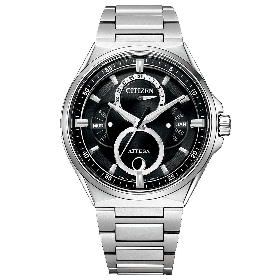 CITIZEN[シチズン]ATTESA[アテッサ] BU0060-68E ACT Line トリプルカレンダー ムーンフェイズ エコ・ドライブ電波時計  メンズ 正規品 | WatchClubfuzi (ウォッチ倶楽部 富士)